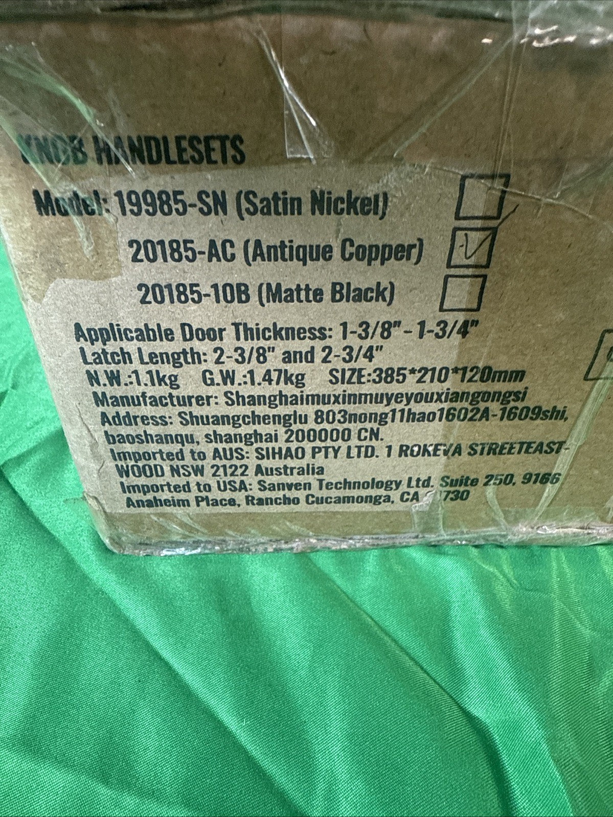 VEVOR Front Door Handle and Deadbolt Set Antique Copper Front Door