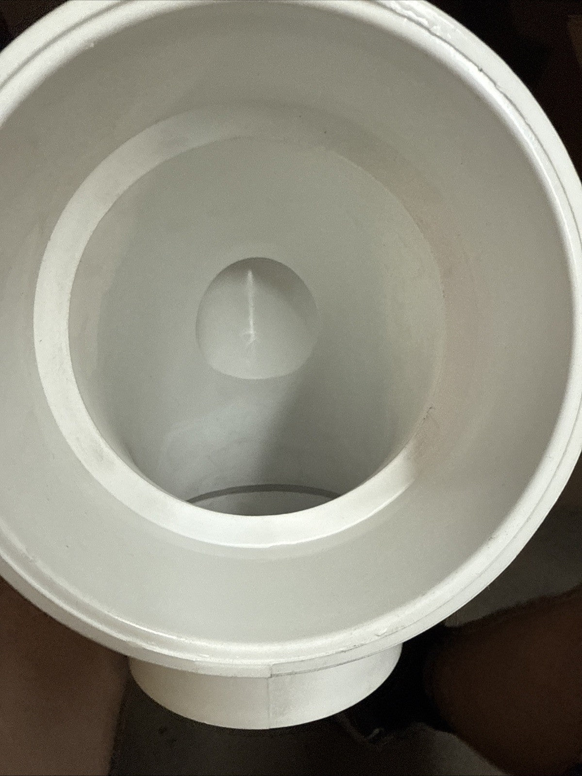 4" x 4" x 2" PVC DWV 90-Degree Hub x Hub Elbow Fitting with 2” Low Heel Inlet