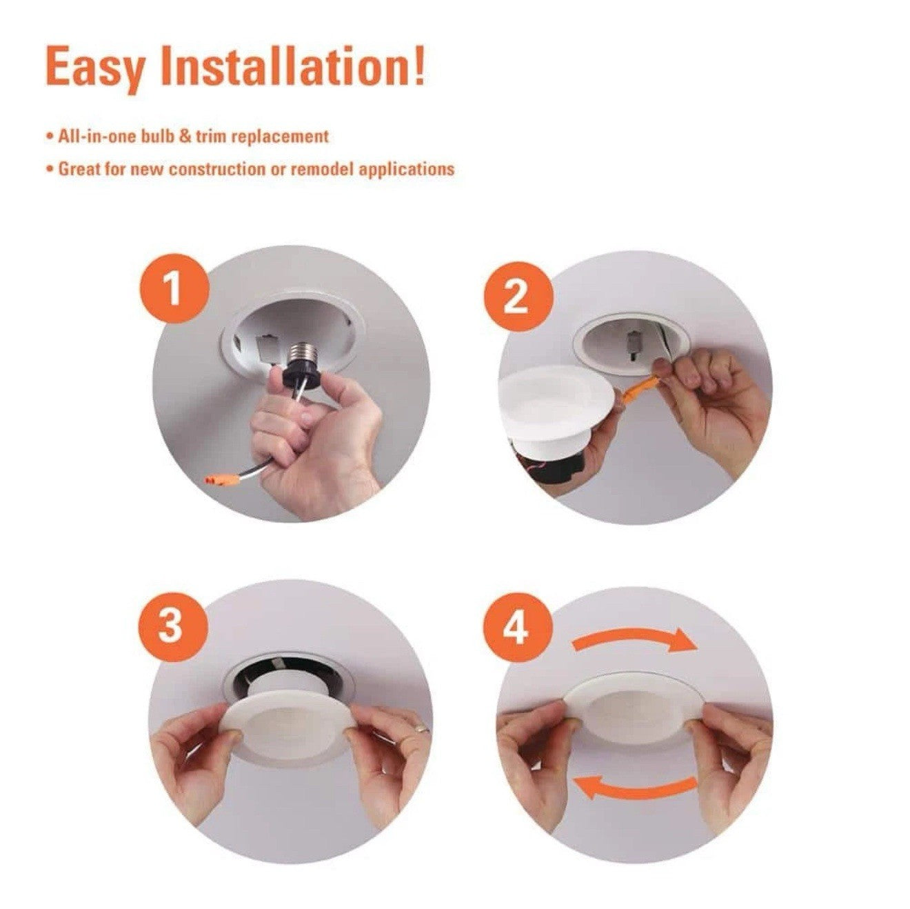 HALO LT 4 in. Selectable IC Rated Integrated LED Recessed Light w/ Trim 4-pack