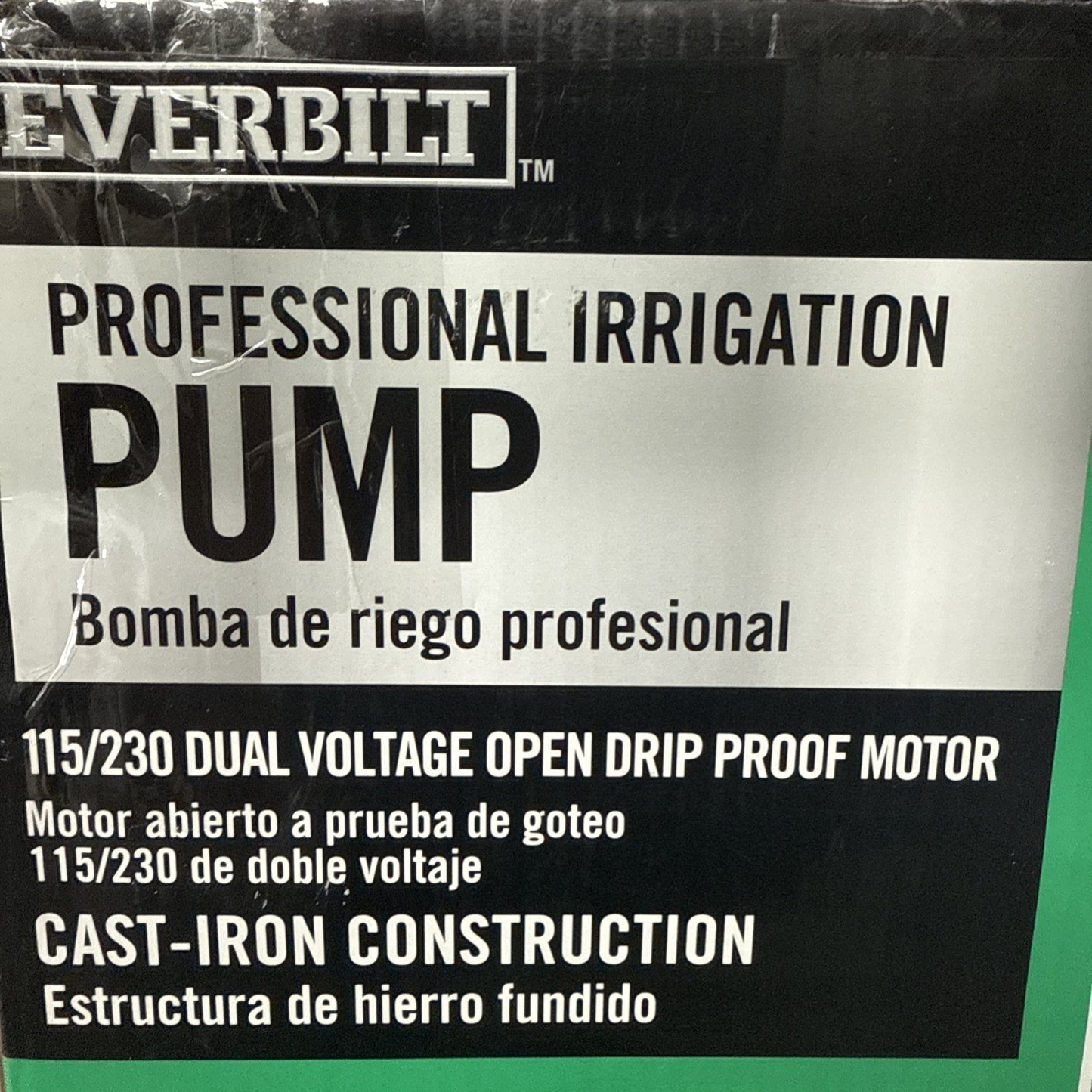Everbilt 1-1/2 HP Cast Iron Lawn Irrigation Pump Sprinkler Pump NEW Open Box