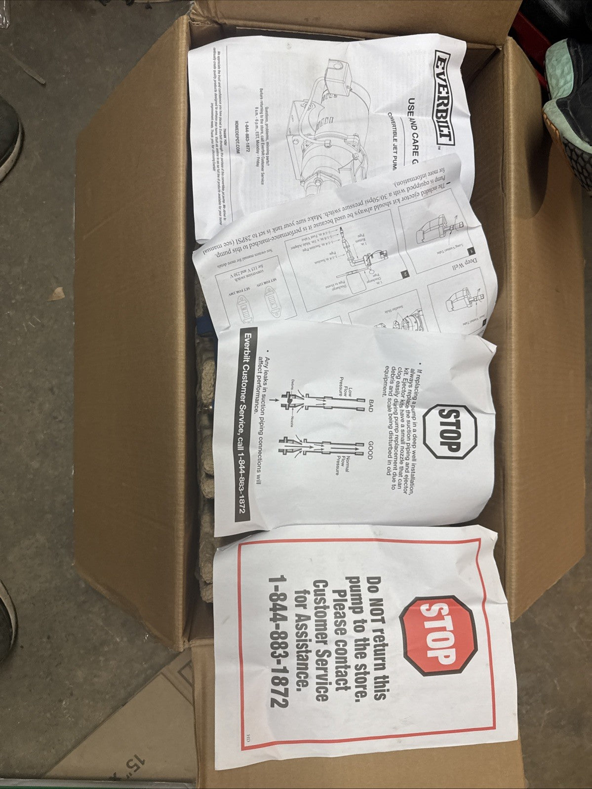 Everbilt 1 HP Professional Convertible Jet Pump *for Parts* Read Description**