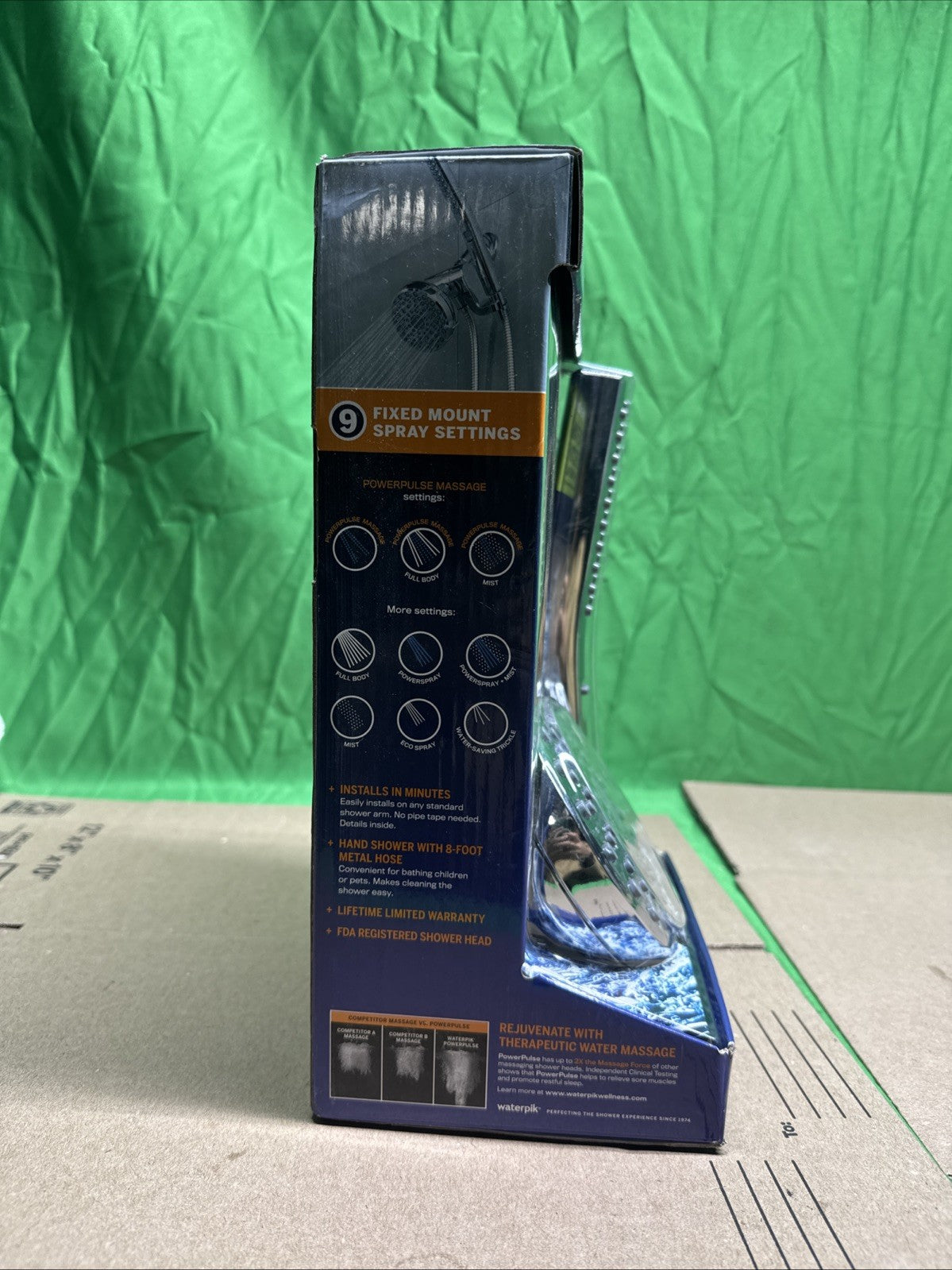 12-spray 5 in. High PressureDual Shower Head and Handheld Shower Head in Chrome