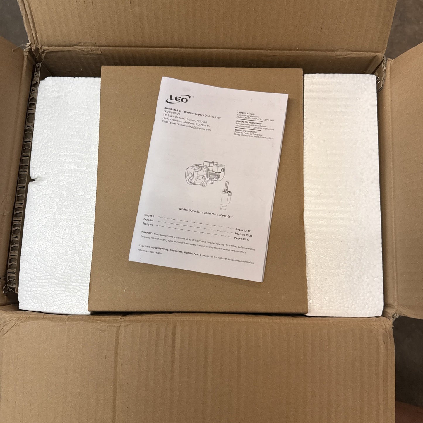 Leo Pump Convertible Well Pump 1 HP : Dual Voltage Motor, Thermal Protection