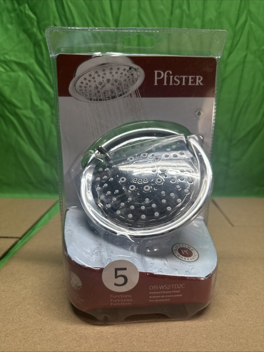 Pfister Universal 5-Spray Wall Mount Shower Head Polished Chrome 015-WS2-TD2C