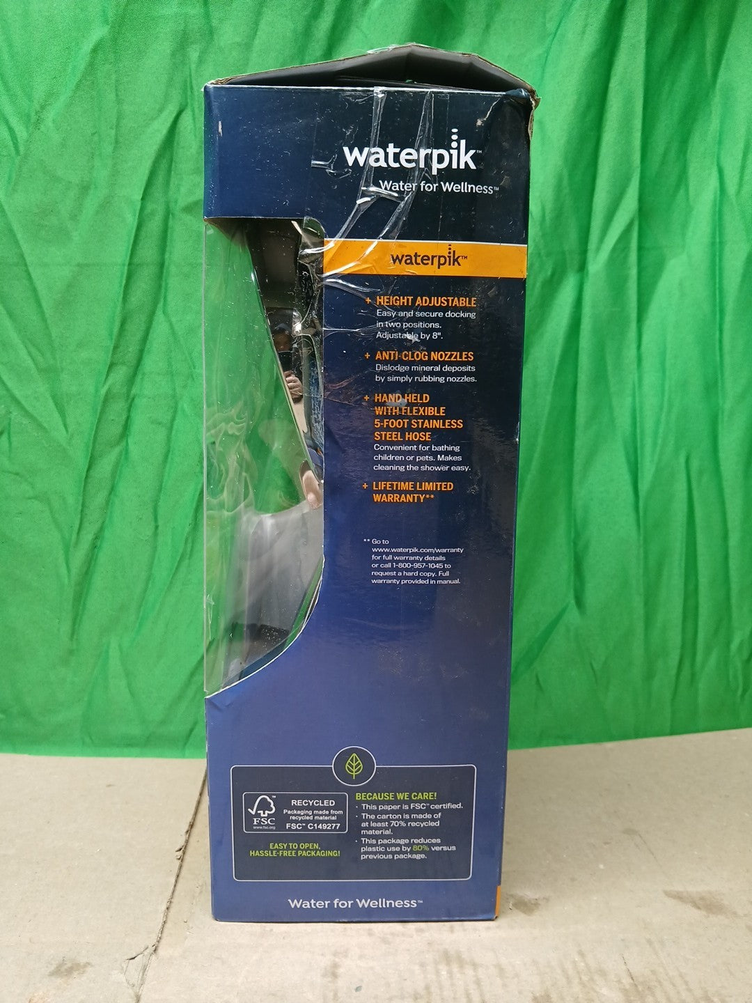 Waterpik 8-Spray Wall Mount Magnet Multi Height Handheld Shower Head 1.8 GPM..
