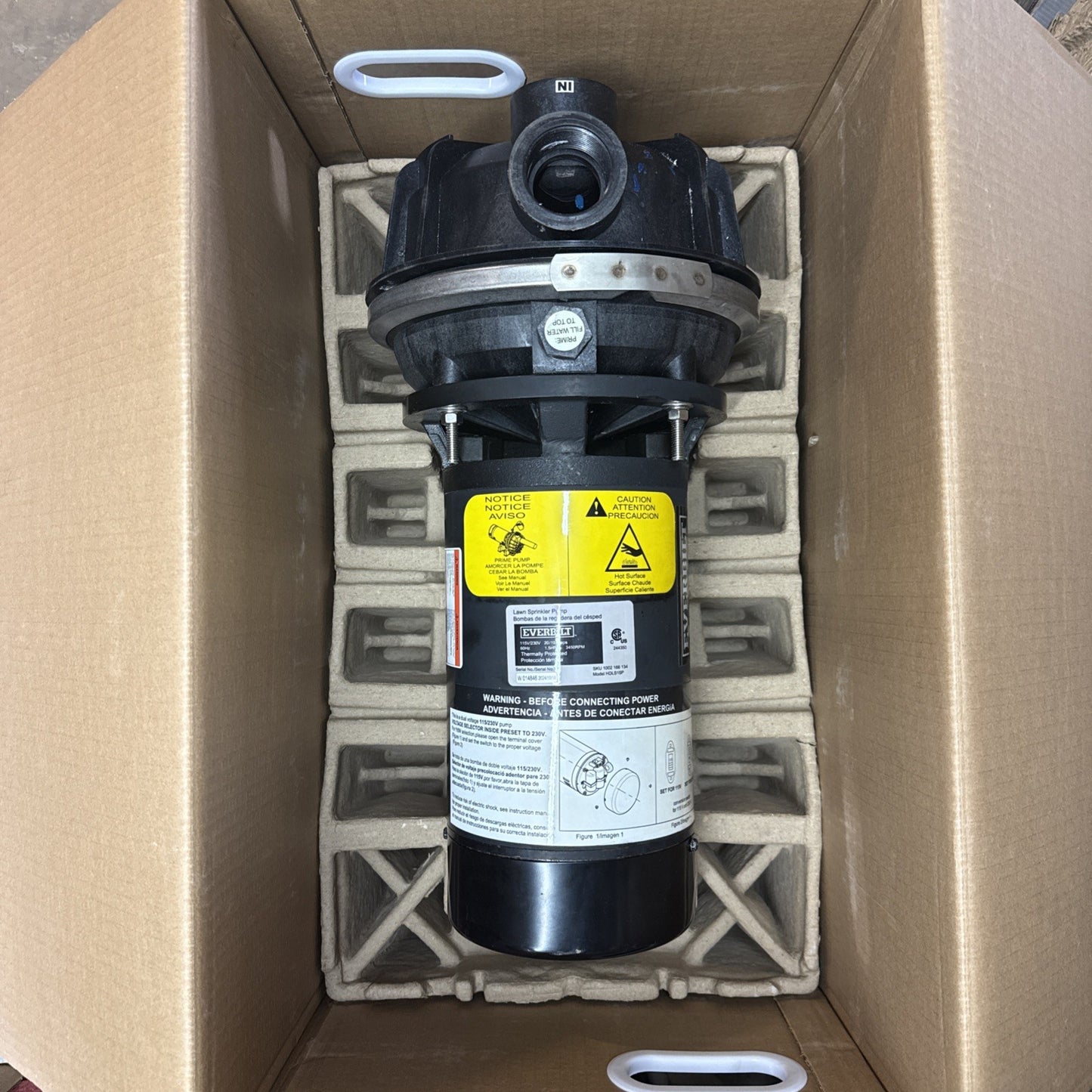 Everbilt Lawn Irrigation Pump Plastic 1.5HP HDLS15P PARTS ONLY