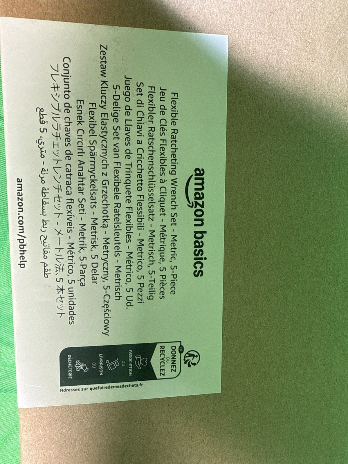 5-Piece Flexible Ratchet Wrench Set - Durable Chrome Finish, Metric Sizes