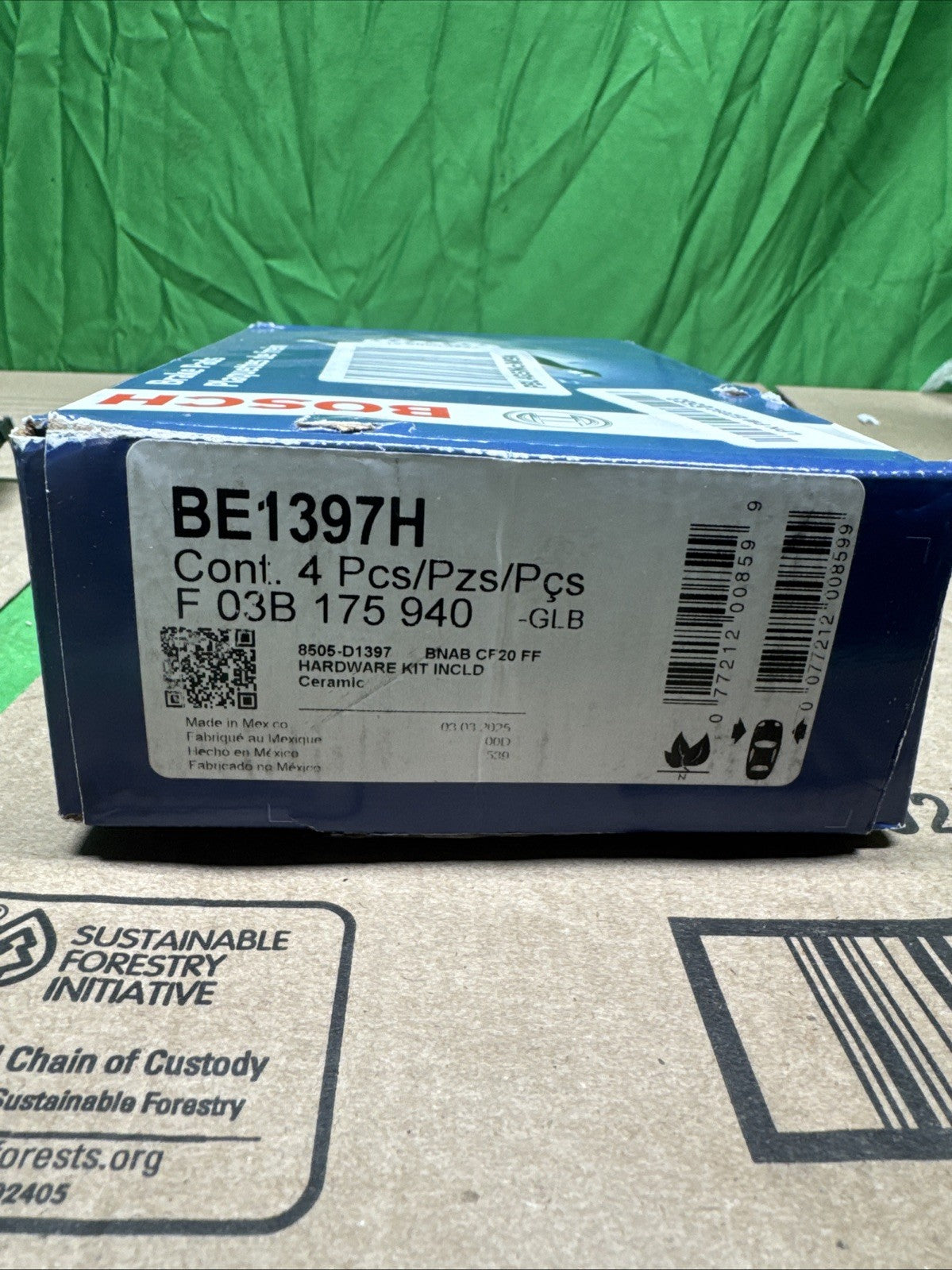 For Hyundai Elantra 09-12 Bosch BE1397H Blue Semi-Metallic Front Disc Brake Pads