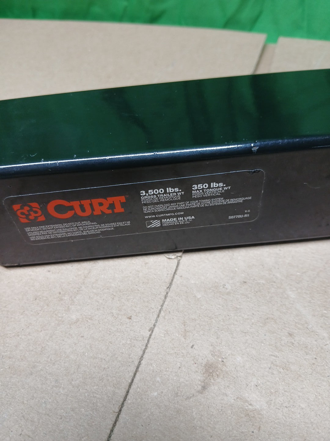 CURT 45775 2" to 1-1/4" Receiver Extender/Adapter 9-1/2" Length