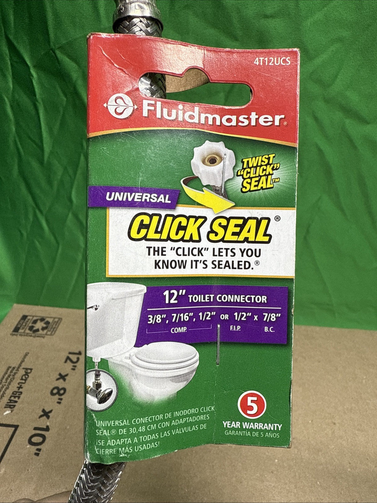 LOT OF 25 Fluidmaster Click Seal Universal Toilet Connector 12” 4T12UCS