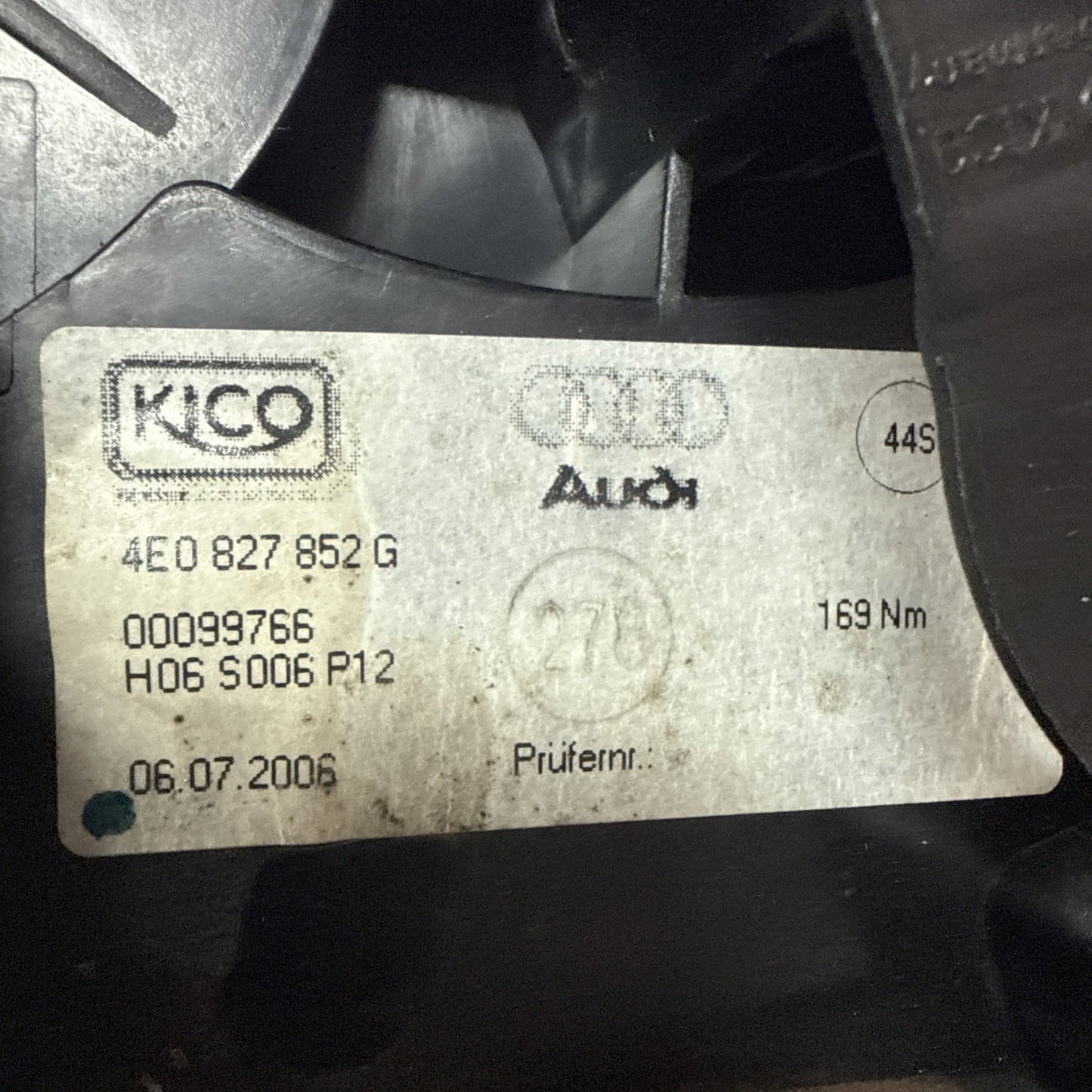 2004-2010 AUDI A8 S8 D3 Trunk Lid Motor Actuator Pull Down 4E0827852G OEM