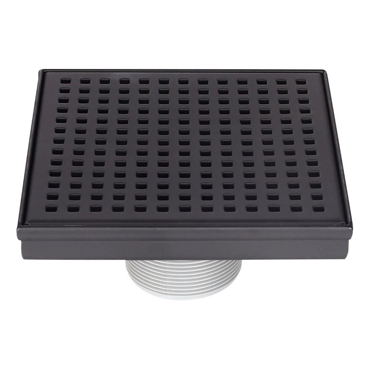 Design House 542837 6" Square Shower Drain - Black
