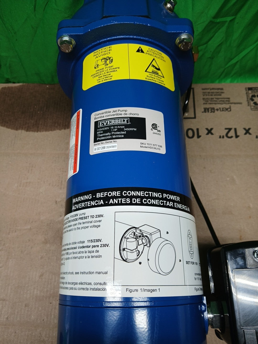 Everbilt 1 HP Professional Convertible Jet Pump NEW OPEN BOX