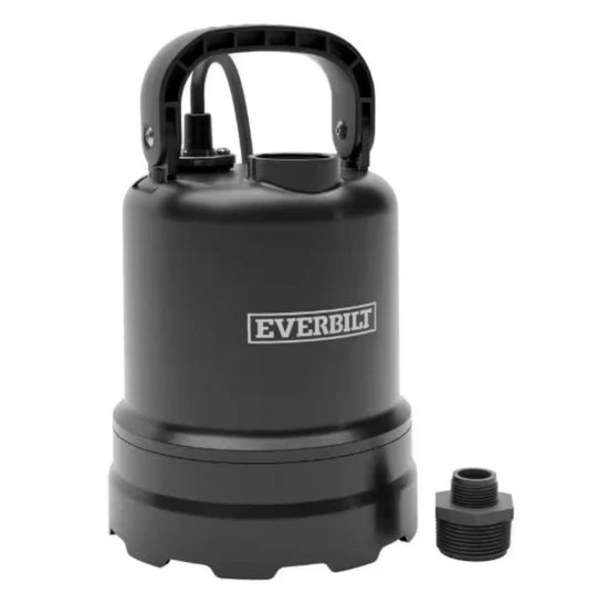Everbilt 1/3 HP Submersible Aluminum Utility Pump USED