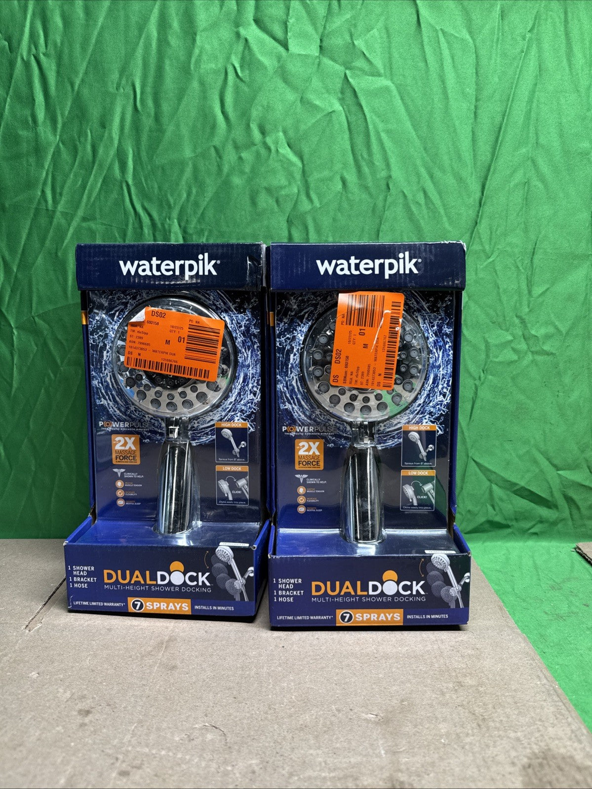 NEW Dualdock Multi-height 7spray wallmount handheld showerhead