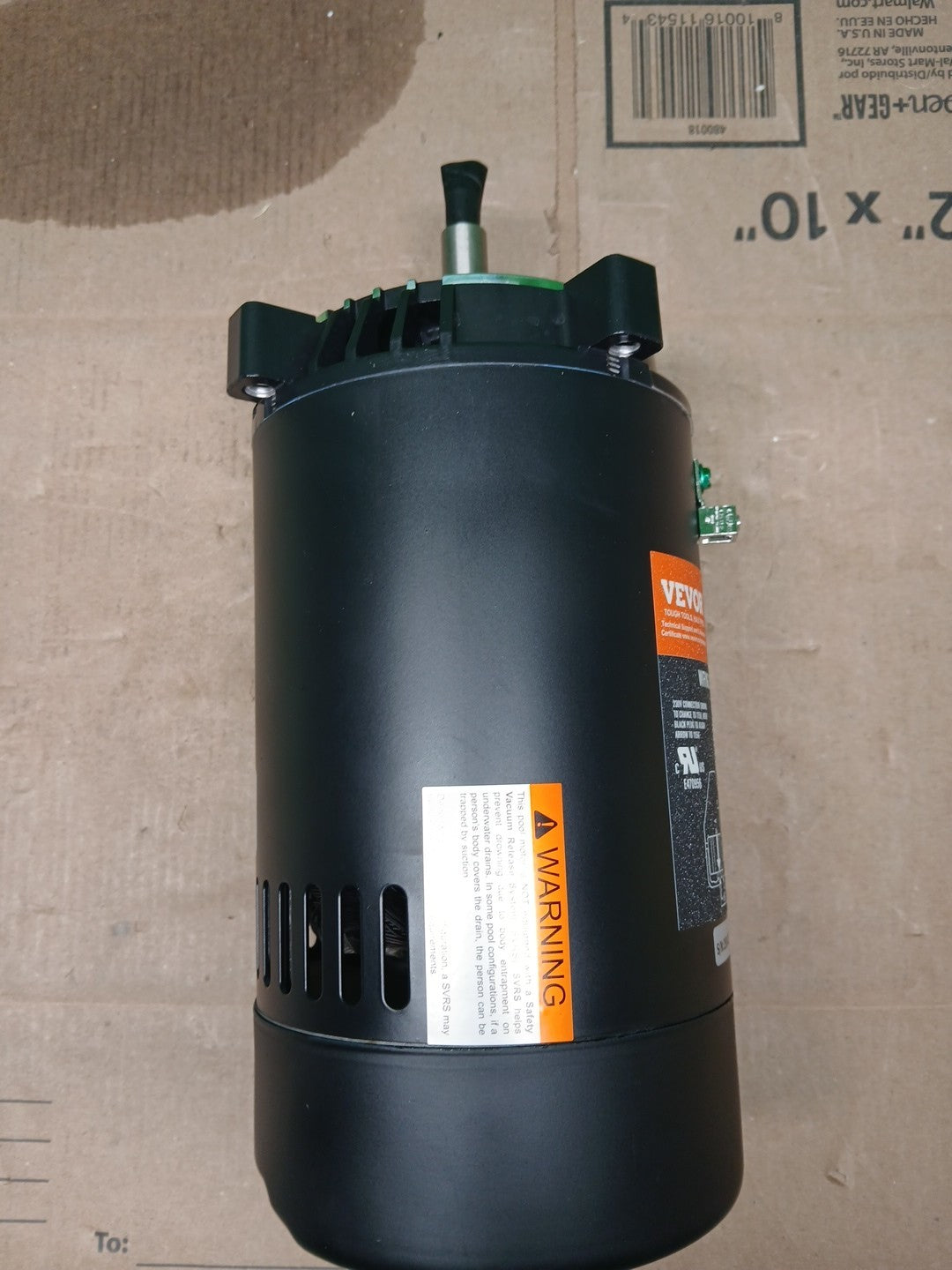 VEVOR 0.75HP Pool Pump Motor, 3450 RPM High Speed, 115V (8 Amps) / 230V (4...