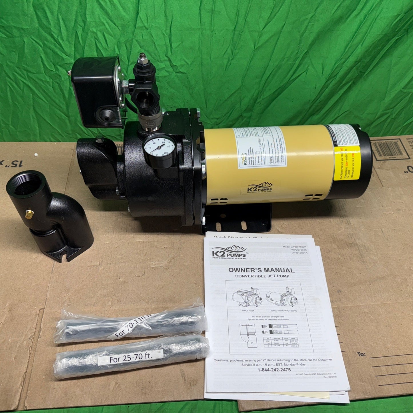 K2 Pumps 1 HP 24 GPM Convertible Jet Pump WPD10001K