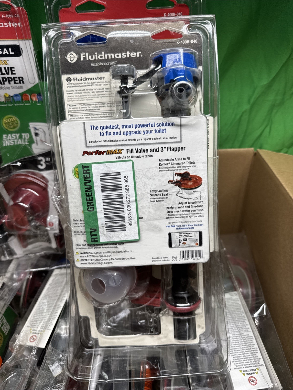 LOT OF 8 Fluidmaster PerforMAX Fill Valve and 3-Inch Flapper Toilet Repair