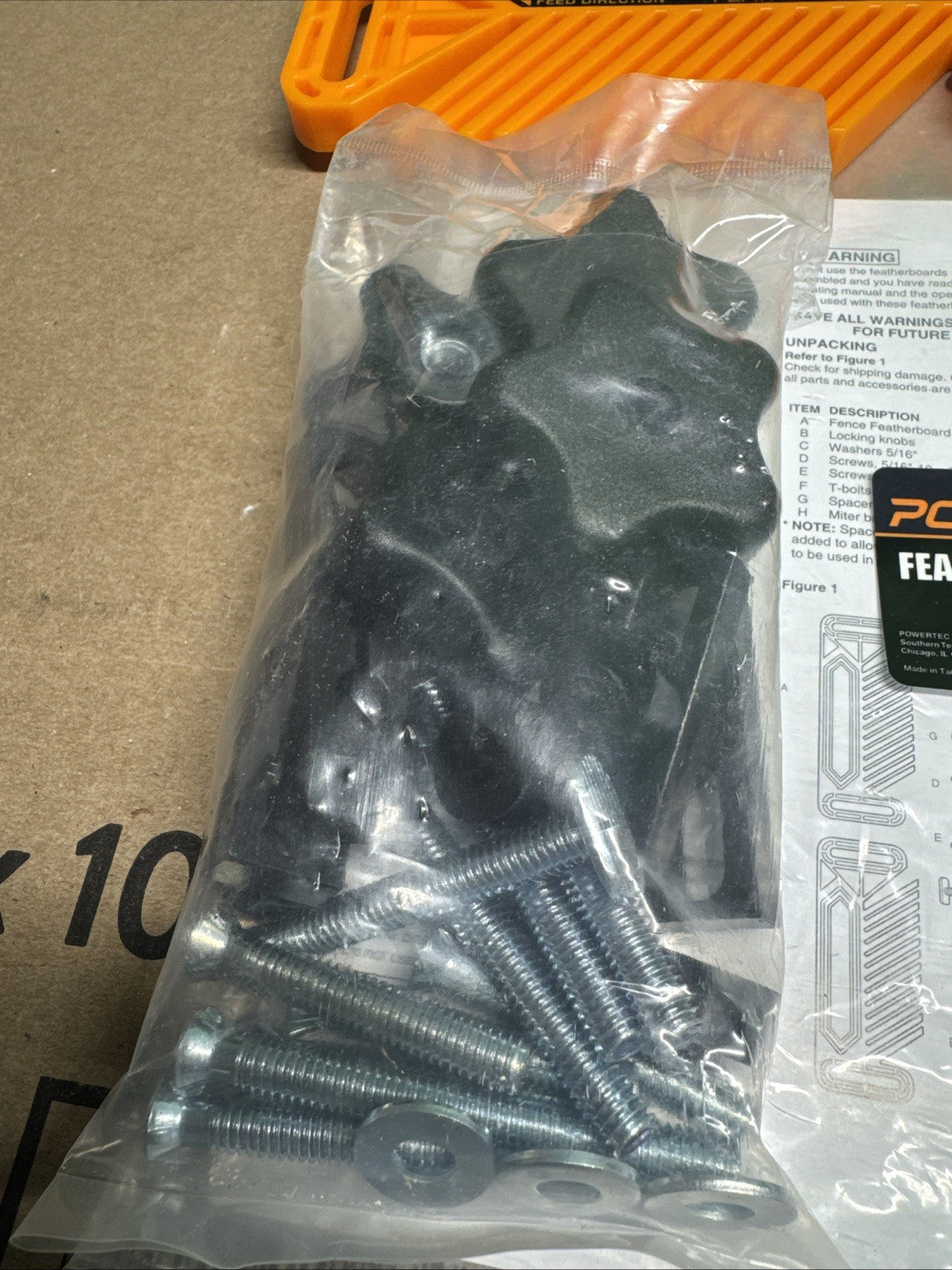 POWERTEC Tandem Feather Boards for Table Saw Router Table & Bandsaw - 4PCs Co...