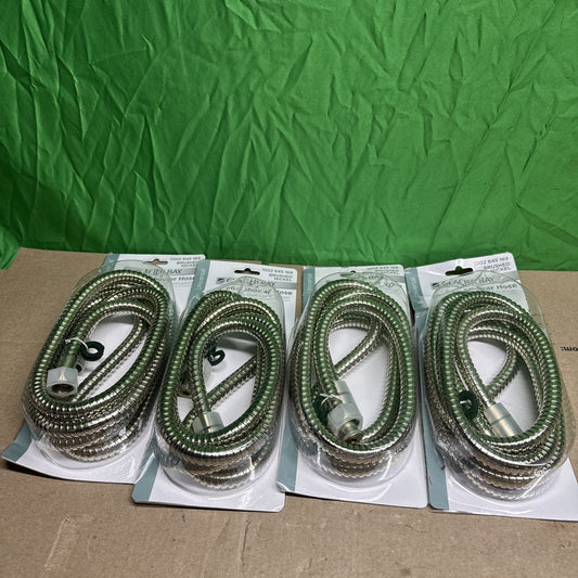 4PK Glacier Bay 86 inches Stainless Steel Universal Shower Hose in BrushedNickel