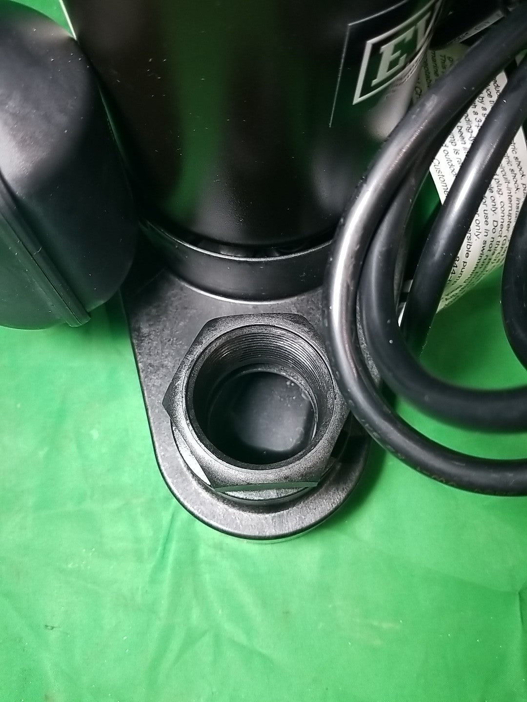 Everbilt 1/4 HP Aluminum Sump Pump w/ Tether Float Switch HDSP25W NEW OPEN BOX.