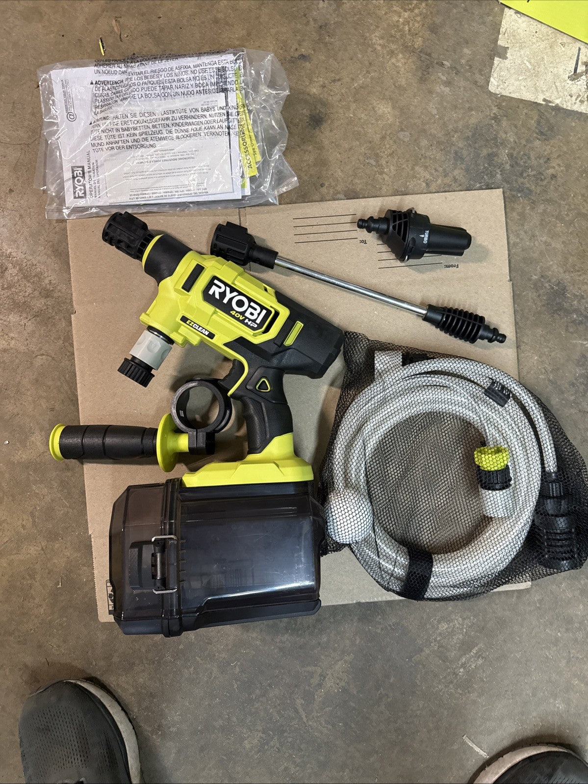 Ryobi 40V HP Brushless EZClean 600 PSI Power Cleaner (Tool-Only) RY124052k NewOB