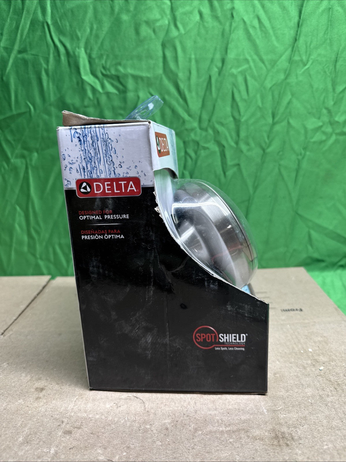 Delta 6 Spray Fixed Shower Head in Brushed Nickel Setting Water Sense New/Sealed