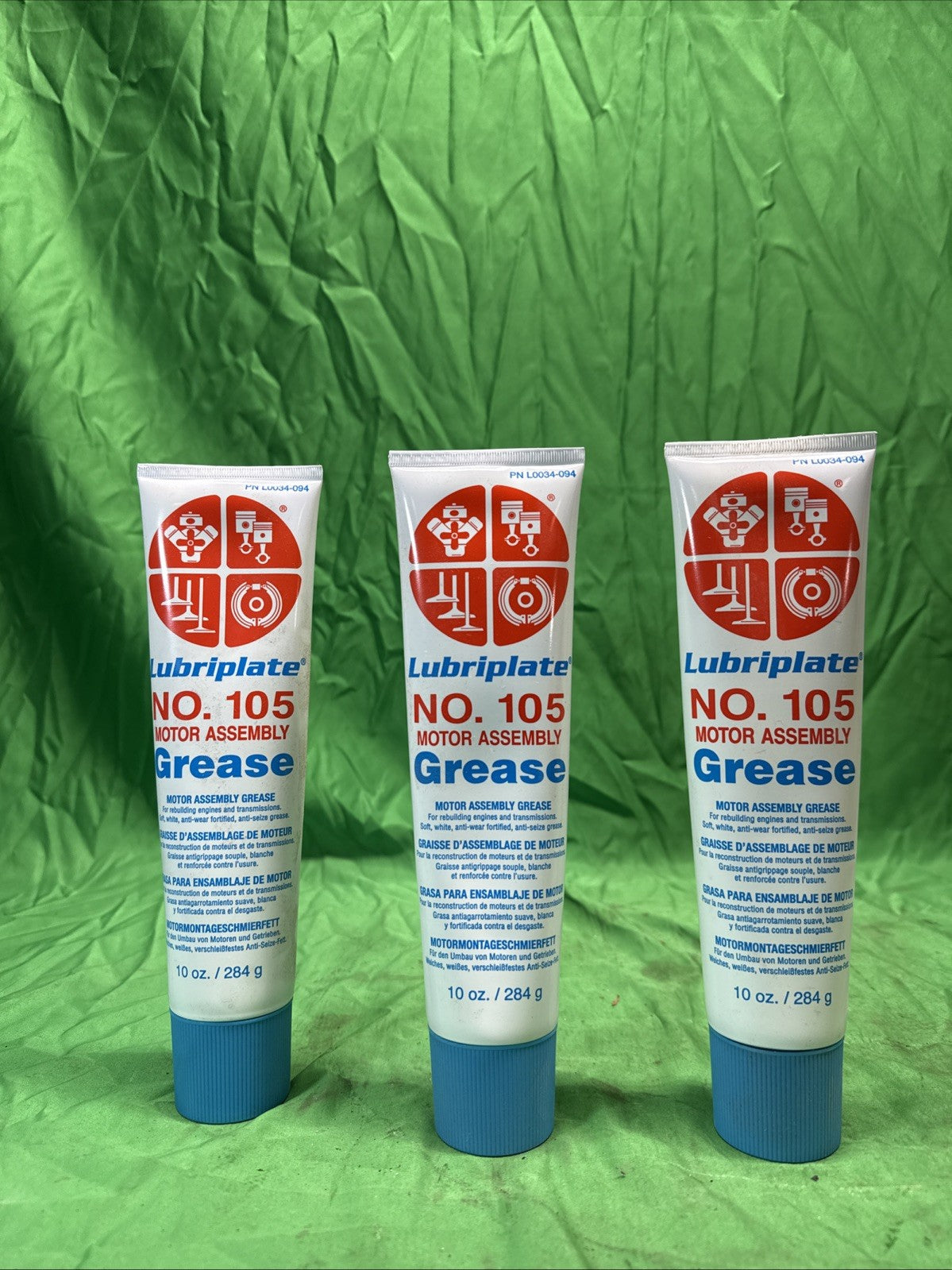 (3)  Lubriplate L0034-094 No. 105 Motor Assembly Grease 10 oz.