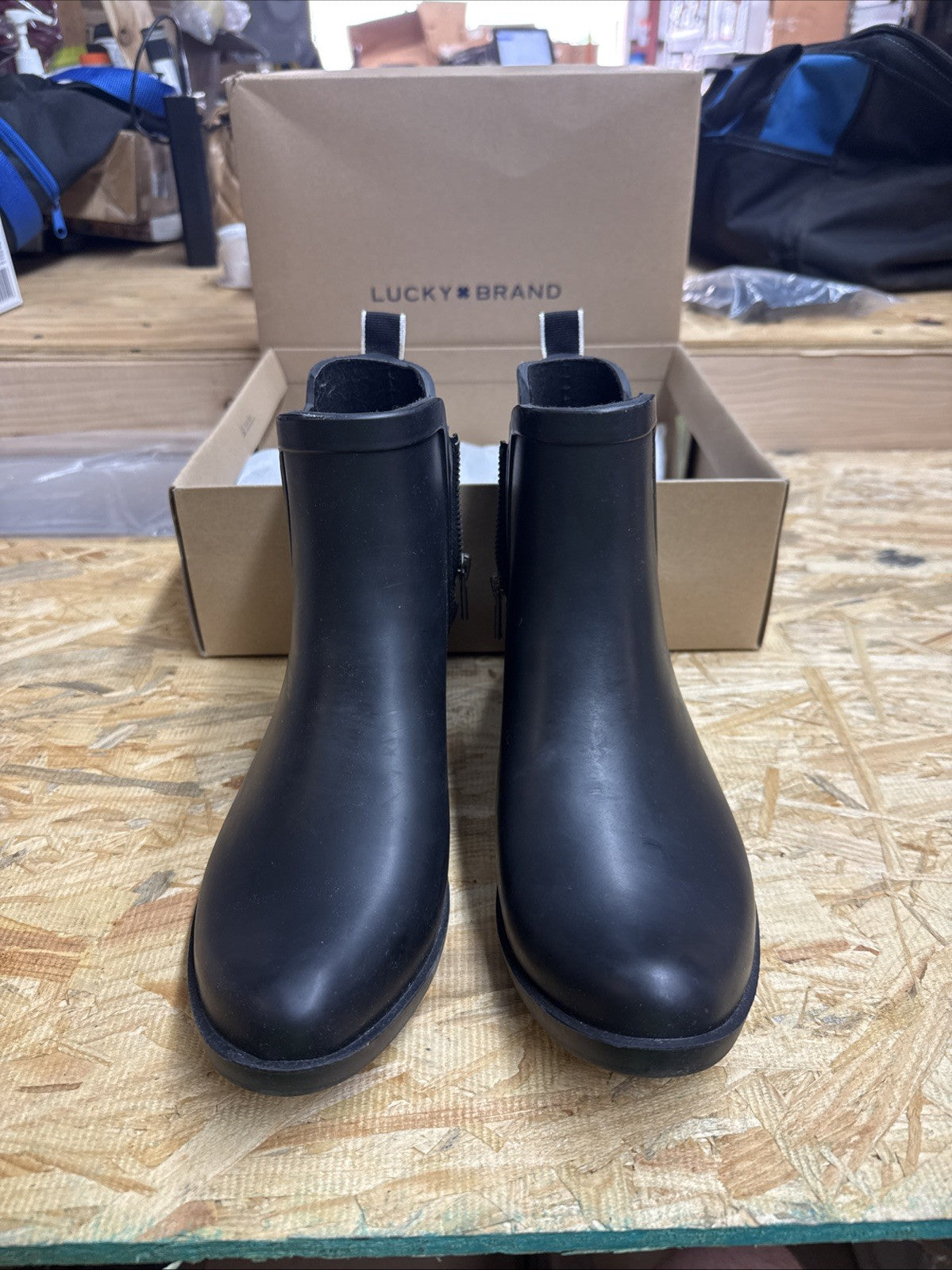 Lucky Brand Womens Lp-Bunita Black Rainboots Size 9 M Rain Boots Rubber