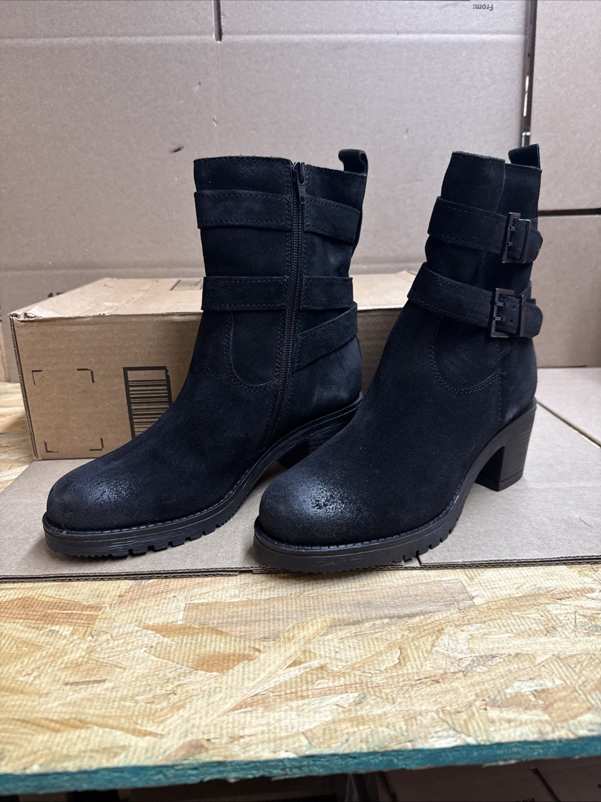 Vintage Foundry Co Womens Charmaine Handmade Burnished Rugged Black Size 8.5