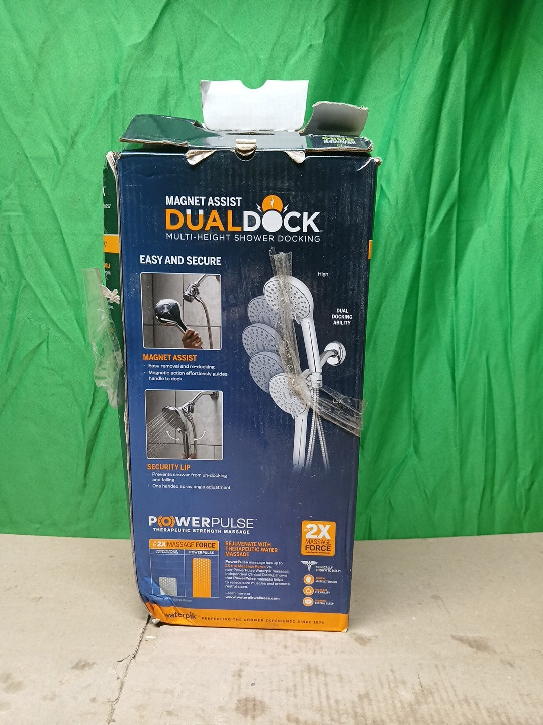 Waterpik 8-Spray Wall Mount Magnet Multi Height Handheld Shower Head 1.8 GPM..