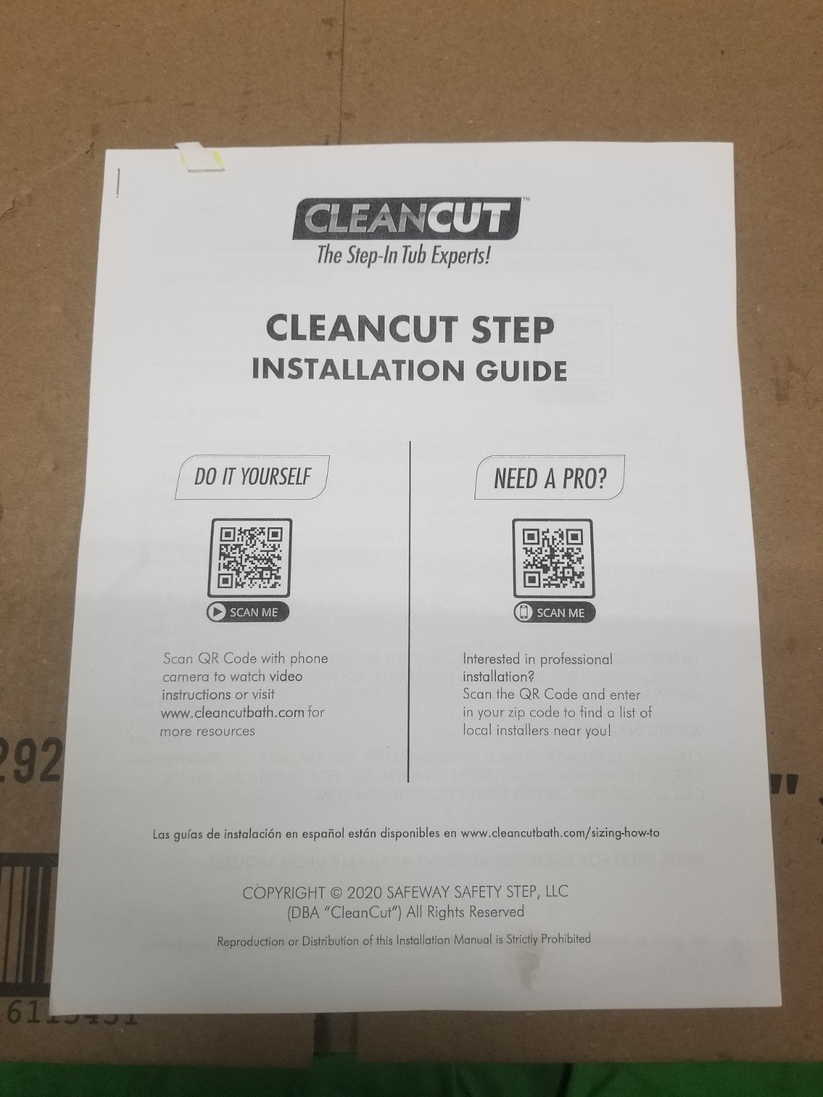 Medium White Step Bathtub Conversion Kit | New Open Box |