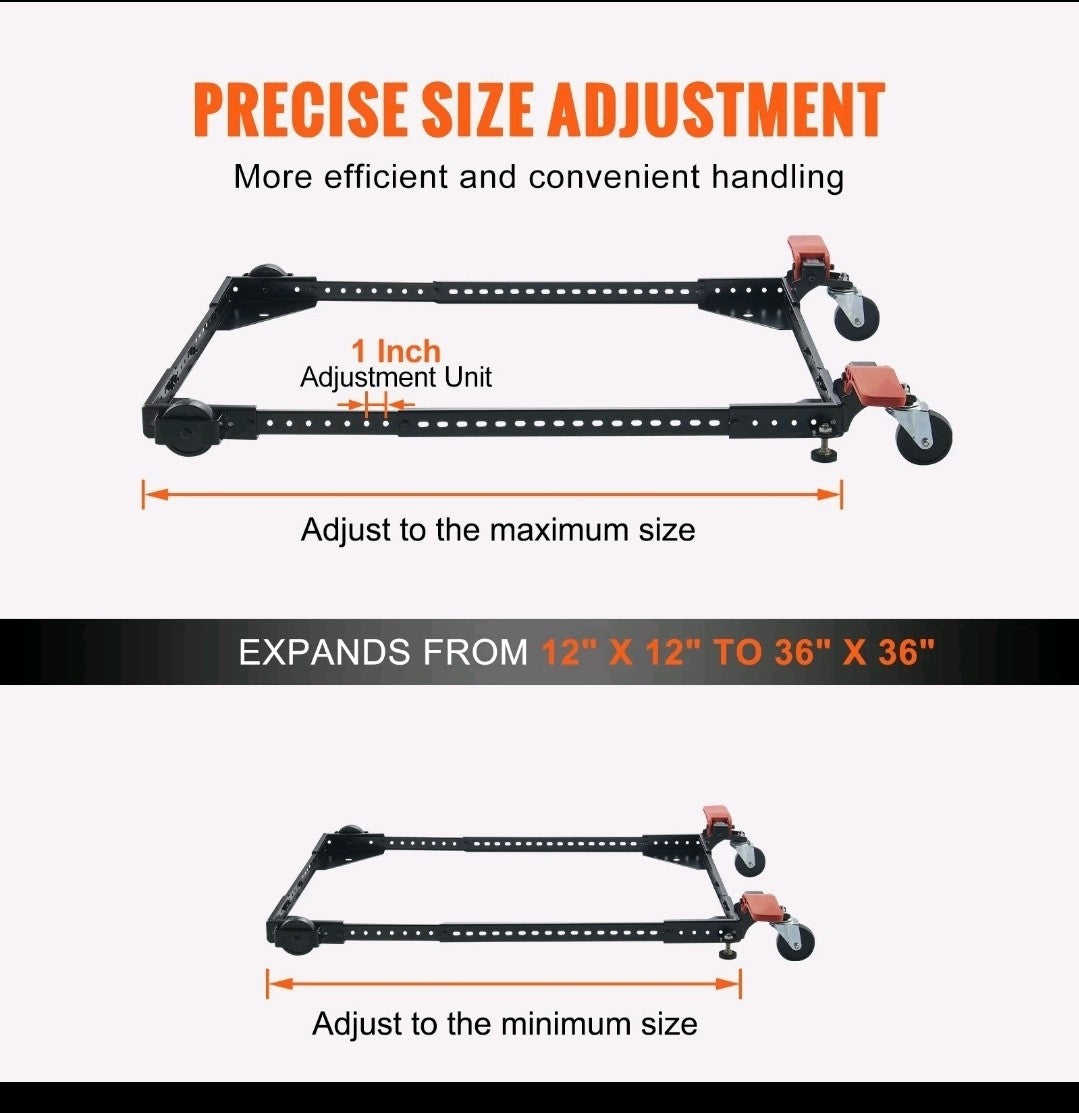 VEVOR Mobile Base Heavy Duty Universal Stand 500 lbs Capacity For Tools Machines