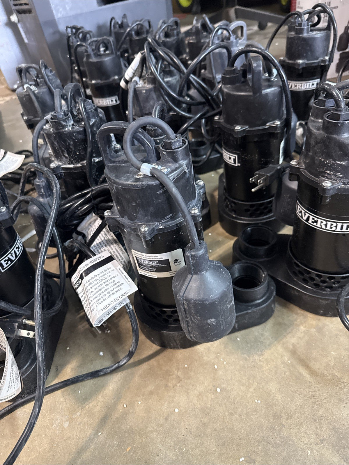 Everbilt 1/4 HP Aluminum Sump Pump w/ Tether Float Switch HDSP25W USED TESTED