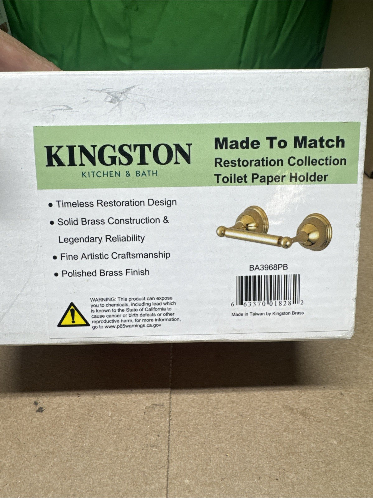 Kingston Brass BA3968 Restoration Wall Mounted Spring Bar Toilet - Brass