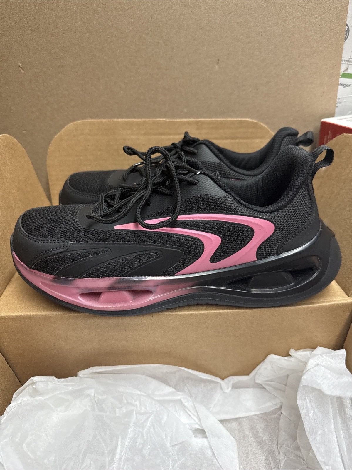 Larnmern Women’s Steel Toe Safety Shoes Non-slip Light Weight Size 9