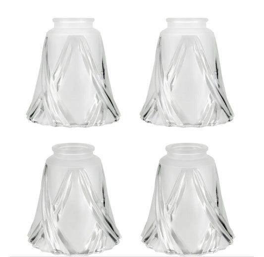 4pack Aspen creative #23124-4 Transitional Frosted&Clear Ceiling Fan Replacement