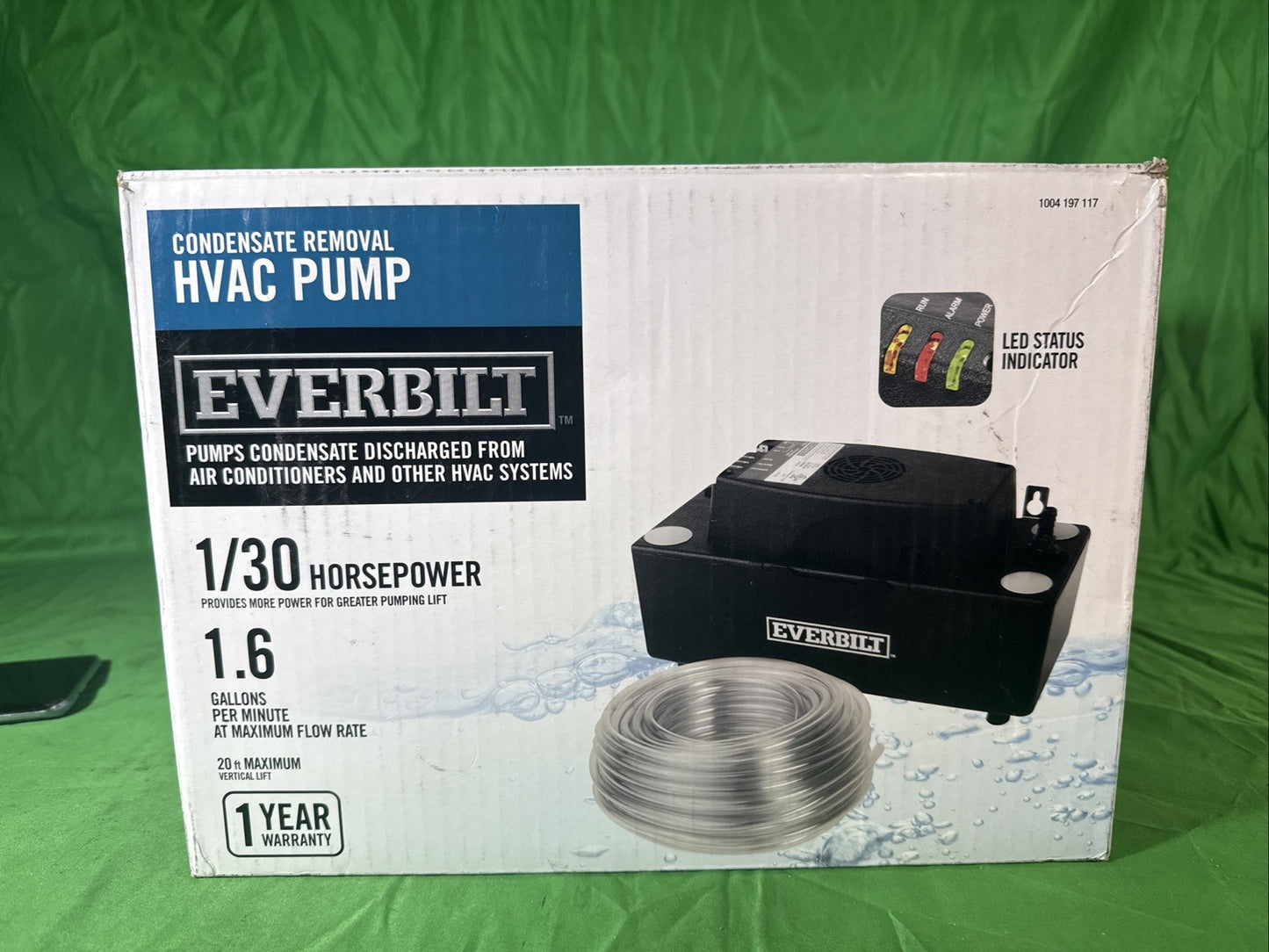 Everbilt 120-Volt Condensate Pump w/Hose EB-PUMP-T HVAC Pump - Open Box