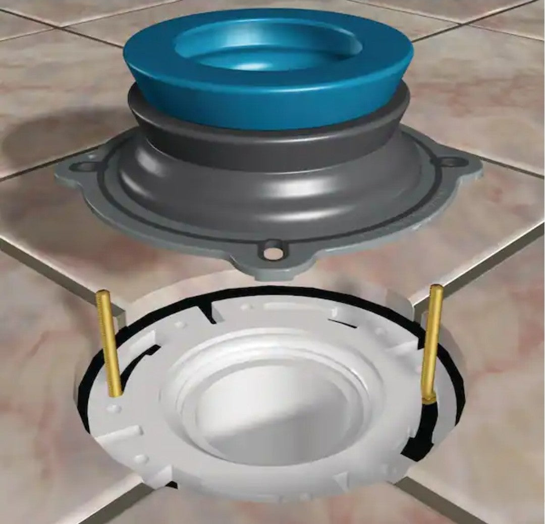 7pc Perfect Seal Toilet WaxRing Fits All Bolts Rubber Gaskets Toilet Install Kit