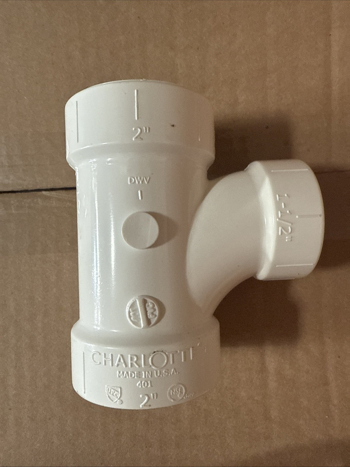 50 2 in. x 2 in. x 1-1/2 in. PVC DWV Sanitary Tee Reducing Fitting Bulk Lot