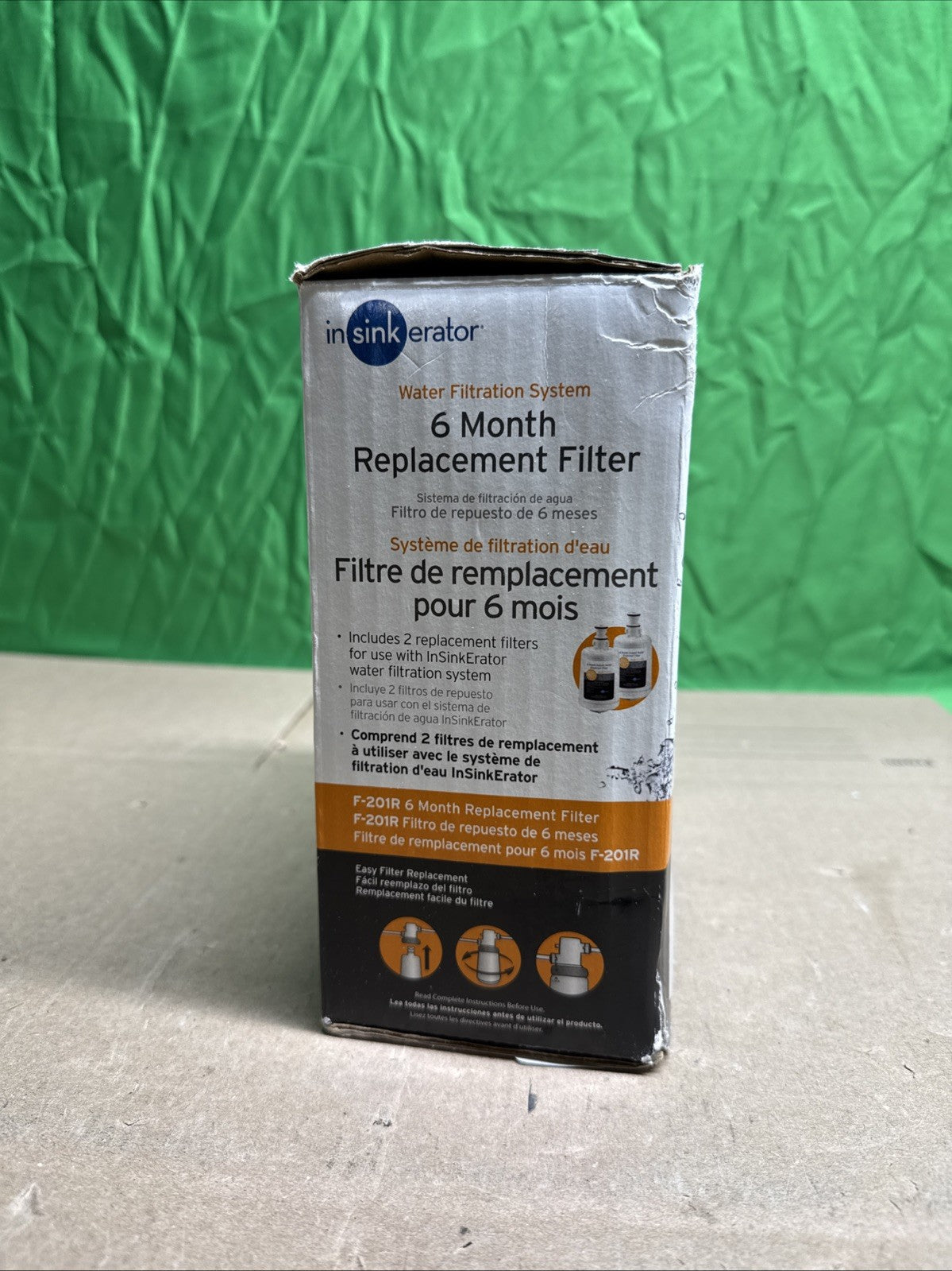 InSinkErator F-201R 6-Month Replacement Water Filter - 2 Pack - New Open Box