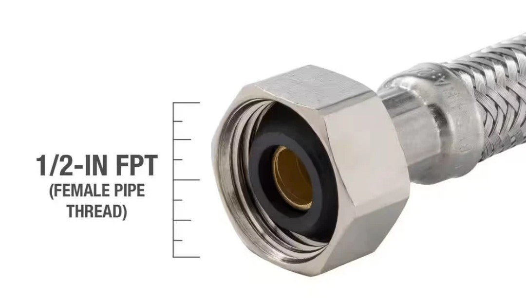 6-Pack ProLine 3/8 Compression x 1/2 FIP x 20 Stainless Steel Faucet Supply Line