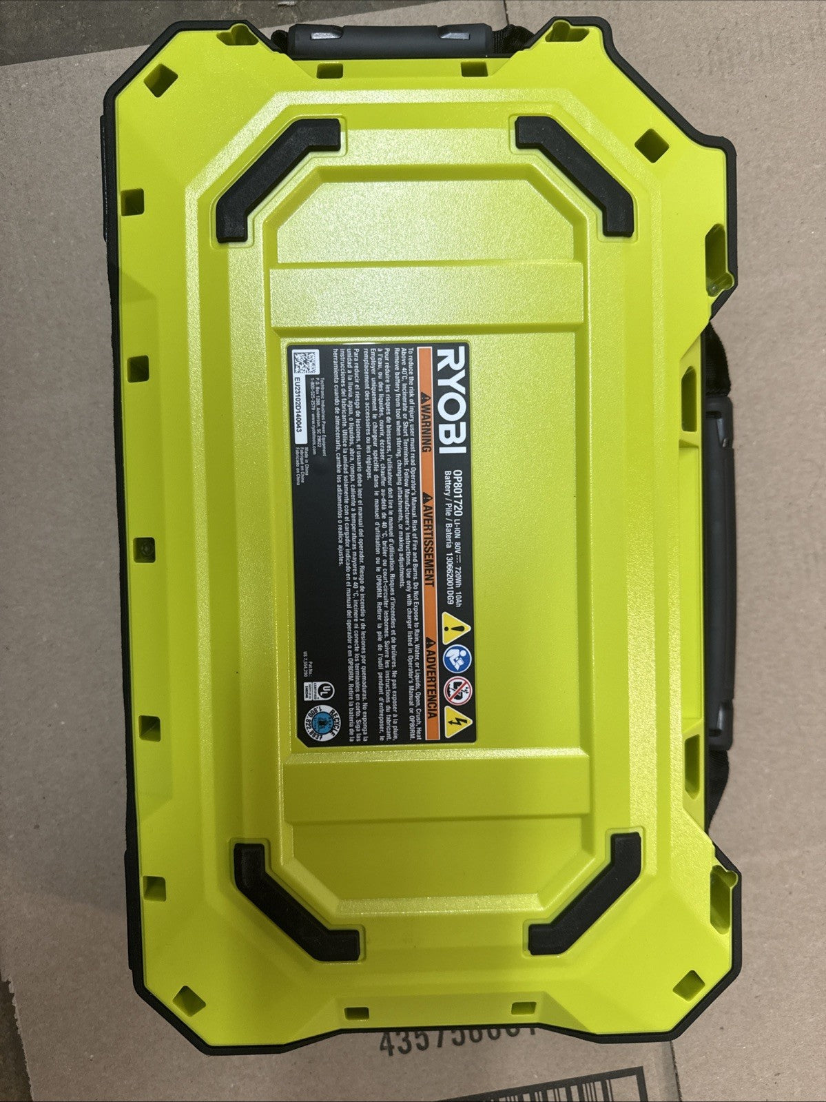 RYOBI 80V Battery 10 Ah Lithium-Ion Zero Turn Mower Battery (OP801720) OPEN BOX