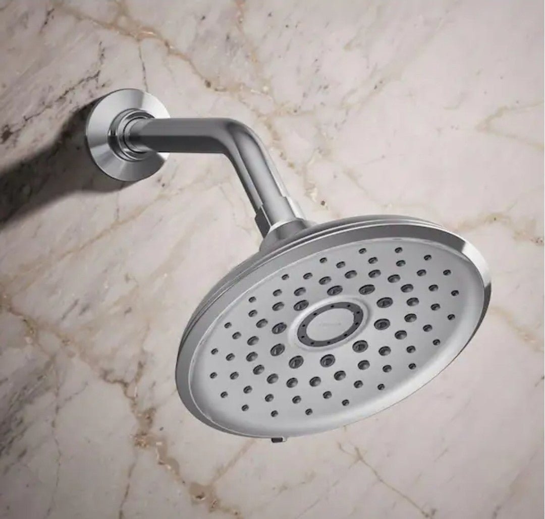 KOHLER Cursiva 3-Spray 6.75 in Wall Mount Fixed Showerhead Polished Chrome NOB