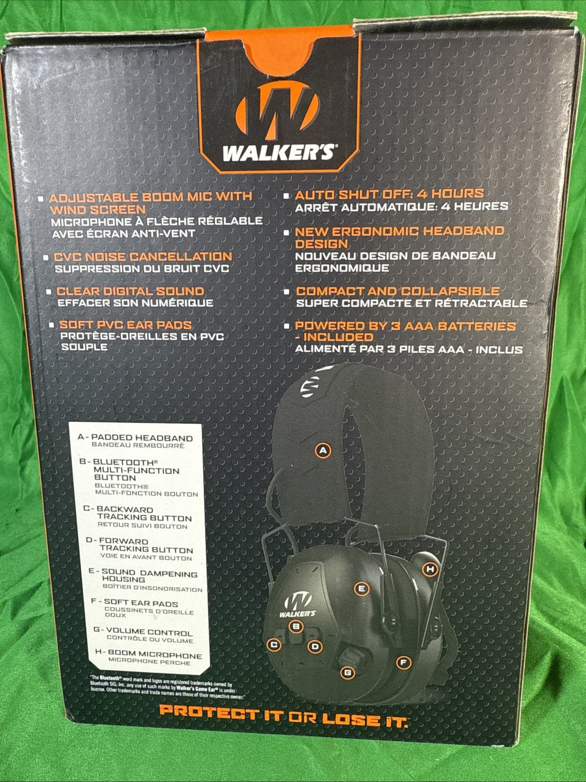Walker's Bluetooth Passive Protection Muff CVC Noise Cancellation Clear