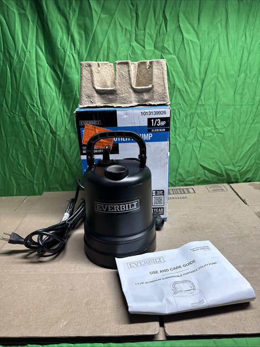 Everbilt 1/3 HP Submersible Aluminum Utility Pump