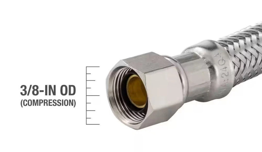 6-Pack ProLine 3/8 Compression x 1/2 FIP x 20 Stainless Steel Faucet Supply Line