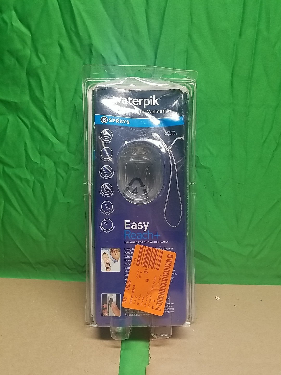 Waterpik 6-Spray Wall Mount Handheld Shower Head 1.8 GPM in Brushed Nickel NEW