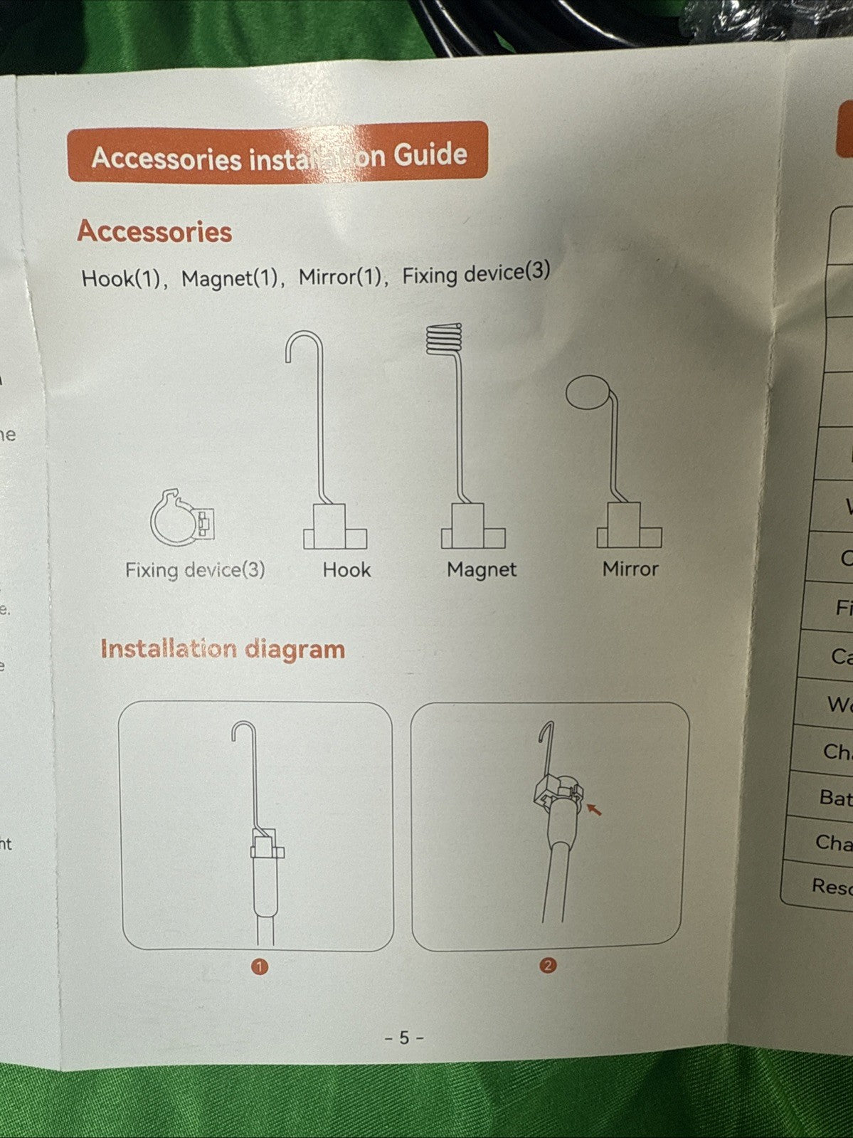 Dual Lens Borescope 4.3" Endoscope Camera w Light Waterproof 1080HD 16.5'