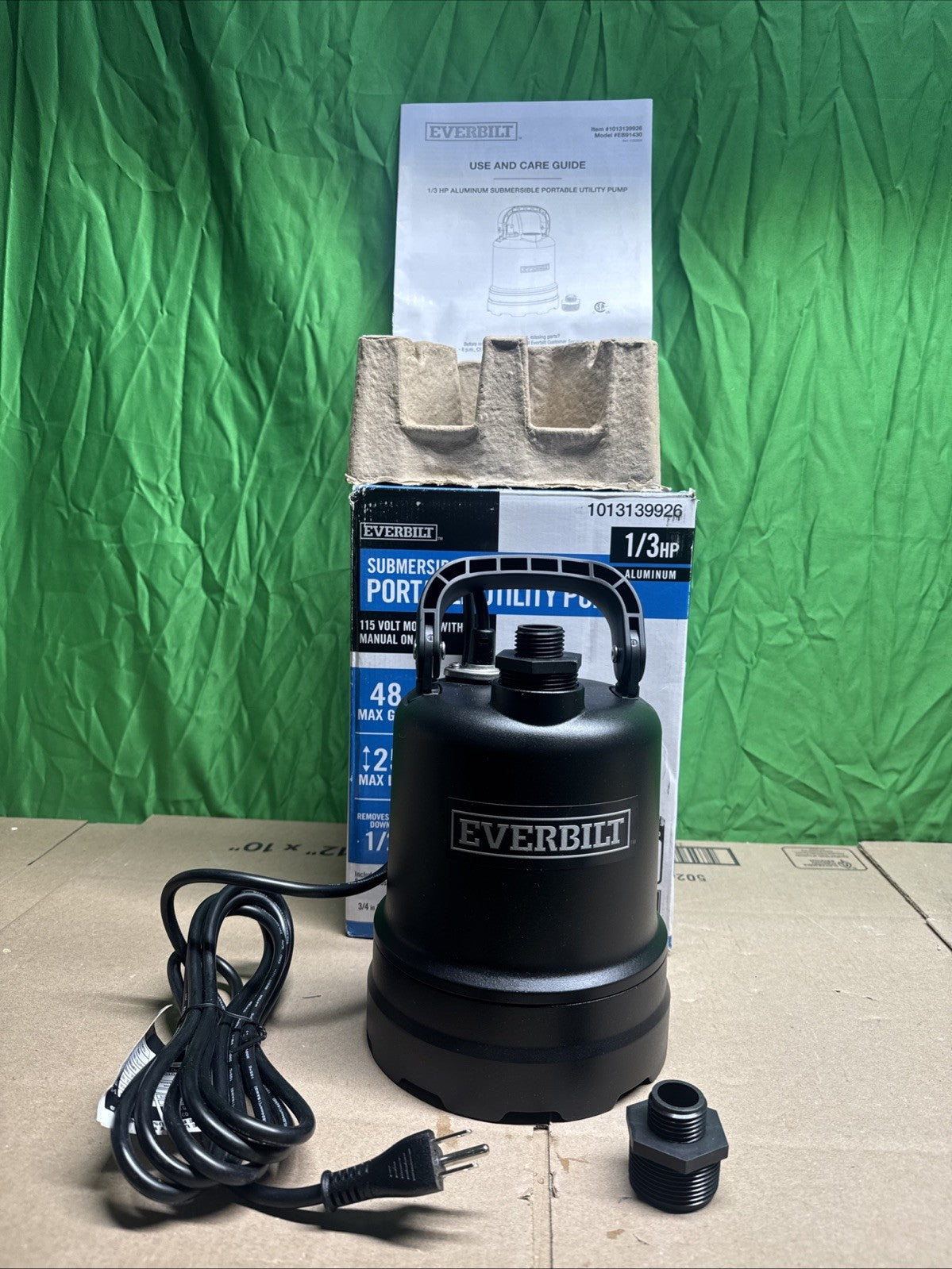 Everbilt 1/3 HP Submersible Aluminum Utility Pump